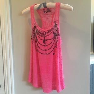 📦Donating Soon!📦 Fun Sheer Pink Tank Top